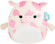 Jazwares Squishmallows peluche coccolone - Mondy la mucca di mare bianca maculata rosa - 40 cm