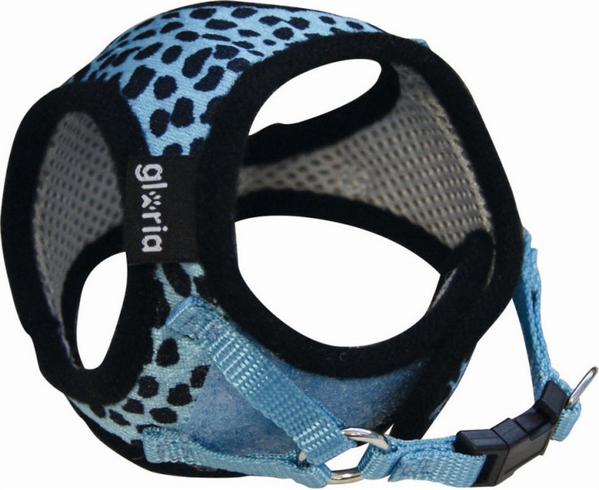 Gloria hondentuigje luipaard 17-22 cm blauw maat xs