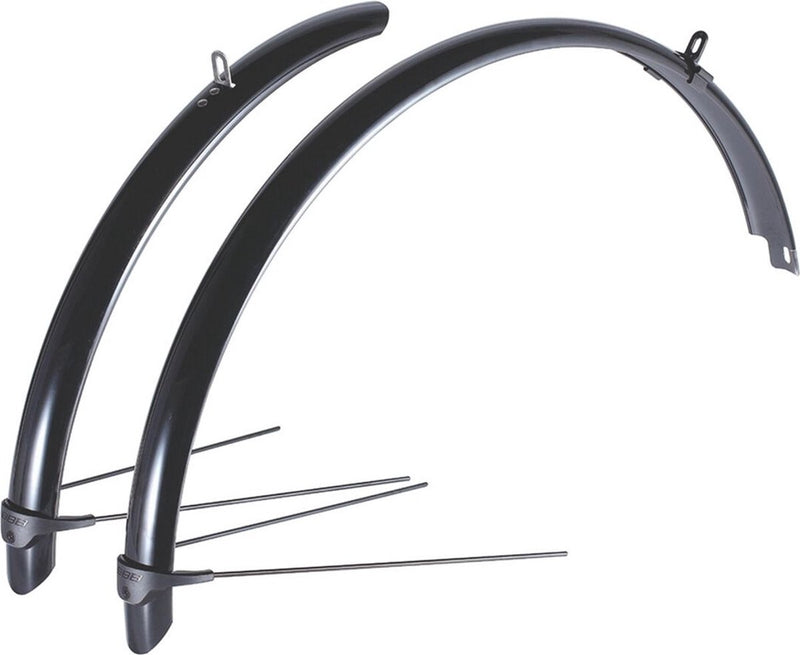 Bbb ciclismo cityguard set parafanghi city bike - 28 pollici - parafango anteriore e parafango posteriore - regolabile - nero - bfd-40