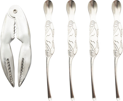 Point-virgule 5-piece set of lobster forks and lobster tongs made of stainless steel 13.5x5.3x1cm