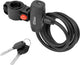 Lucchetto a cavo Dresco 150 8 - lucchetto a spirale - 150 cm - tondo 8 mm - con supporto - nero opaco