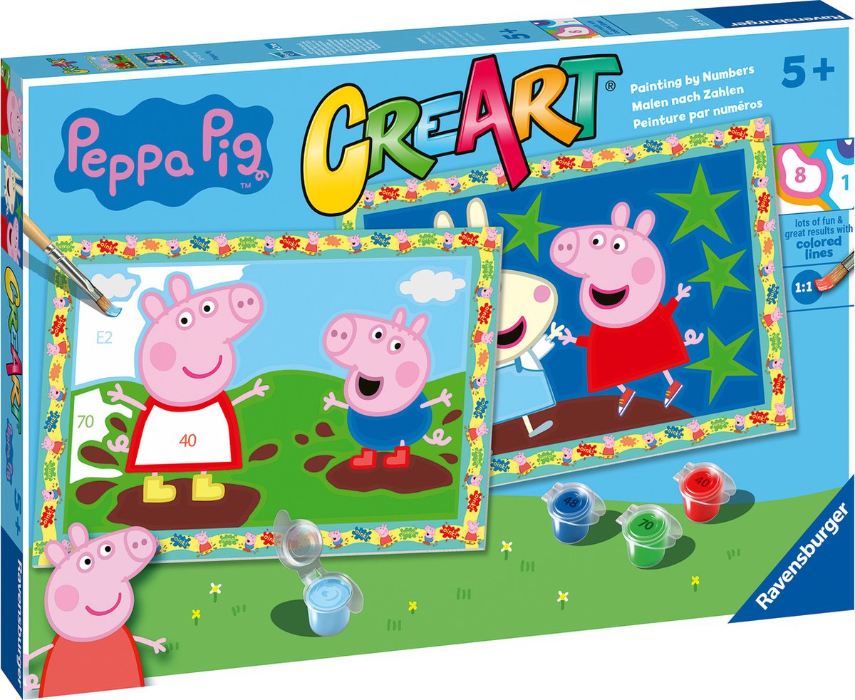 Ravensburger Creart Painting di Number Peppa Pig