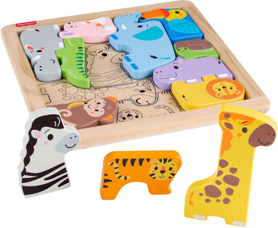 Puzzle de animales de madera de Fisher-price