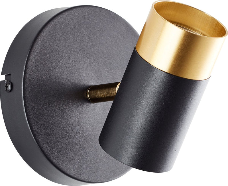 Brilliant ag brilliant vigolo - plafondspot - gu10 1x5w - 3000k - zwart goud