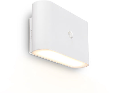 Briloner chet – lampada da parete a LED ricaricabile – senza trapano – con sensore di movimento – luce bianca calda – con adesivo – bianco – 16 x 9,5 x 6,5 cm