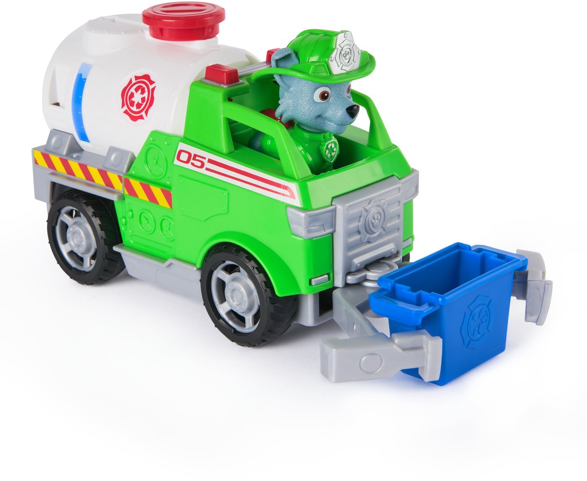 Paw patrol - brandweerredding - rocky's brandweertanker - speelgoedvoertuig met speelfiguur