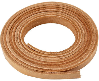 Creativ company leather strap, W: 10 mm, thickness 3 mm, natural, 2 m 1 box