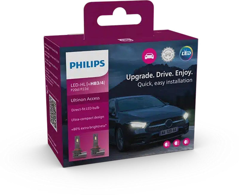 Philips Ultinon Retrofit LED HB3 HB4 12V – 11005u2500cx – set di 2 pezzi