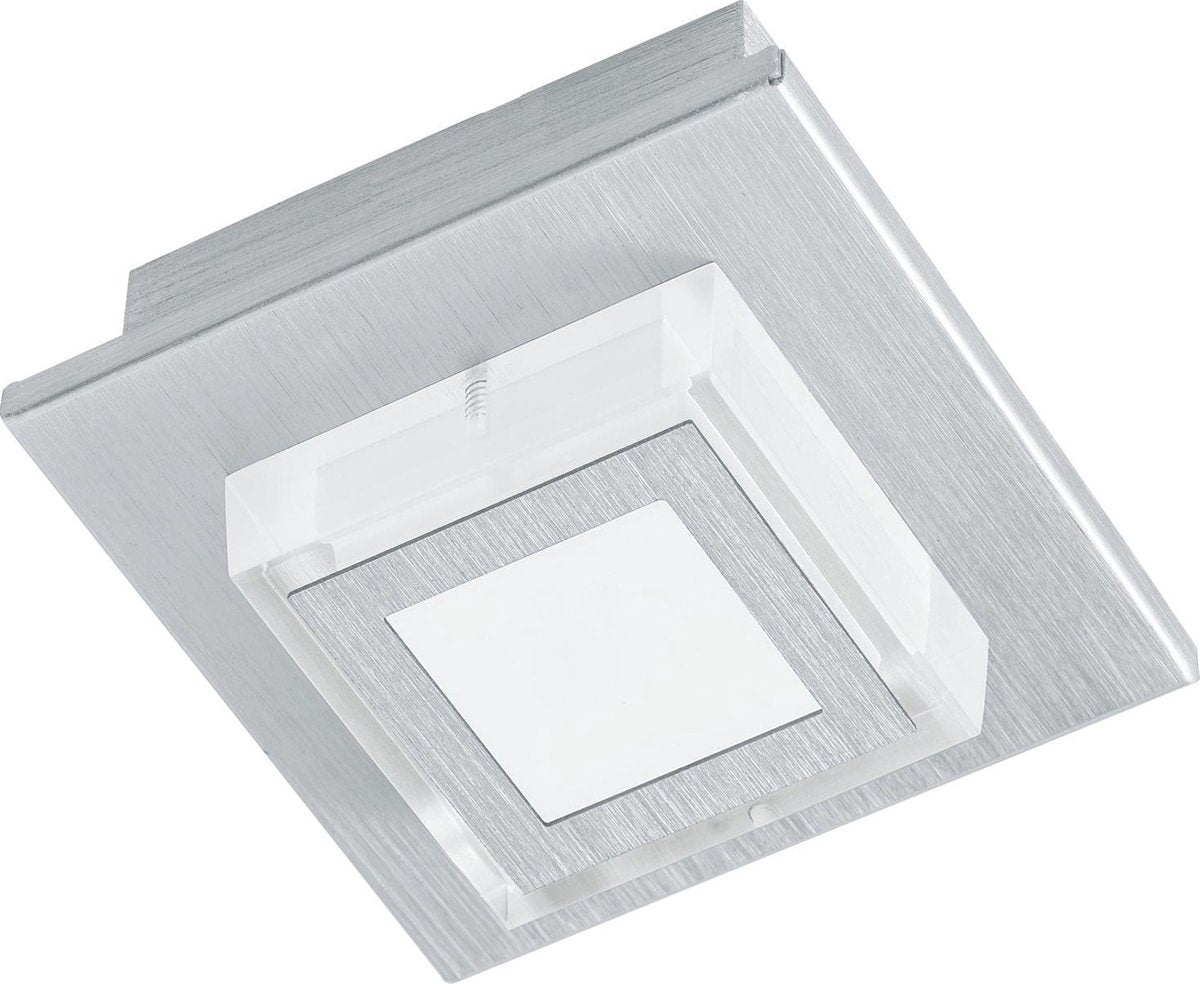 Eglo masiano - plafondlamp - 1 lichts - led - aluminium-geborsteld - gesatineerd