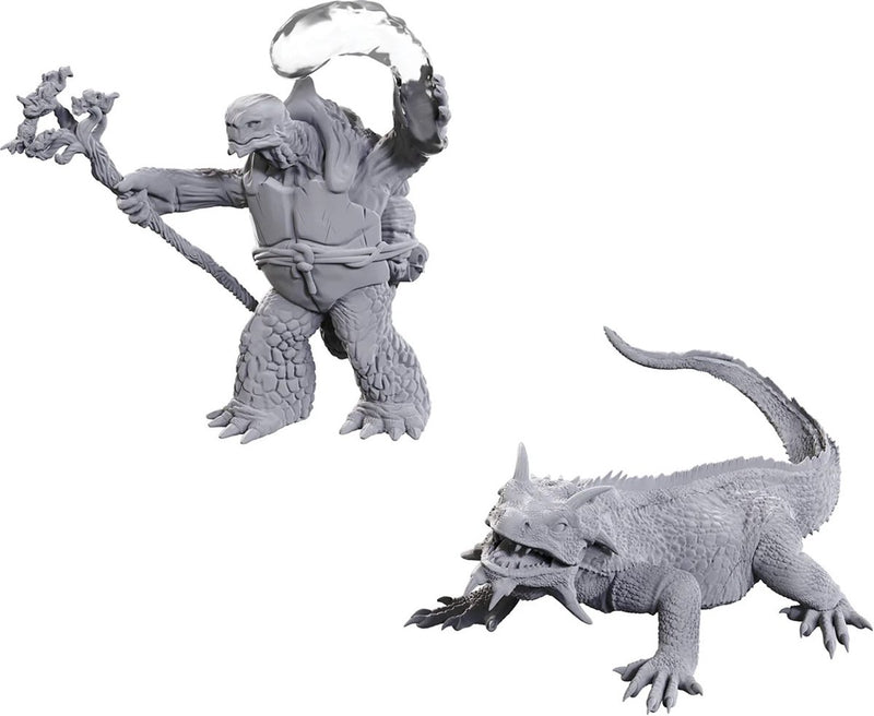 Le meravigliose miniature di Wizkids d d nolzur tartarughe druido lucertola gigante a forma selvaggia