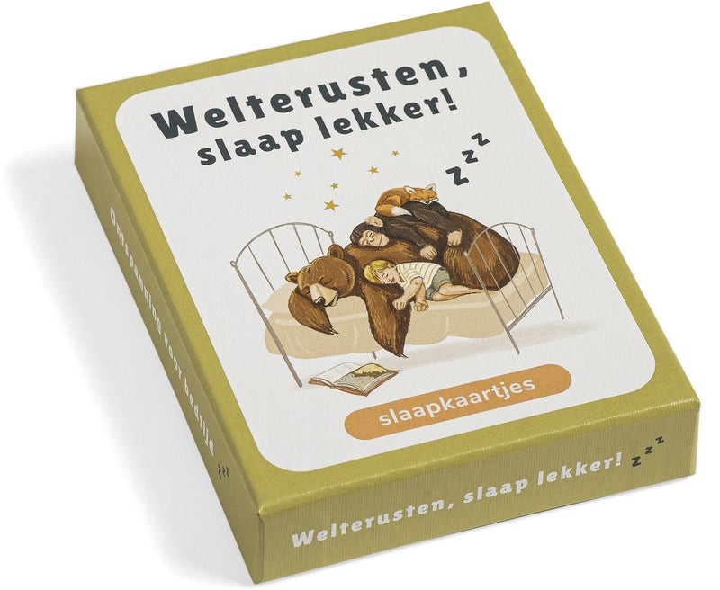 Editore brillante, buonanotte, dormi bene! set di carte - relax prima di andare a dormire