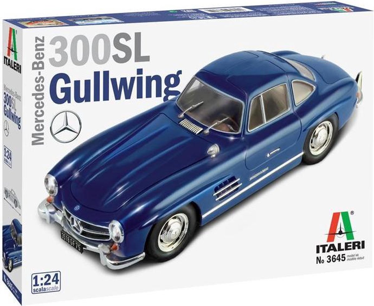 Italeri model kit car - 3645 mercedes benz 300 sl gullwing plastica - 1:24 - modellismo