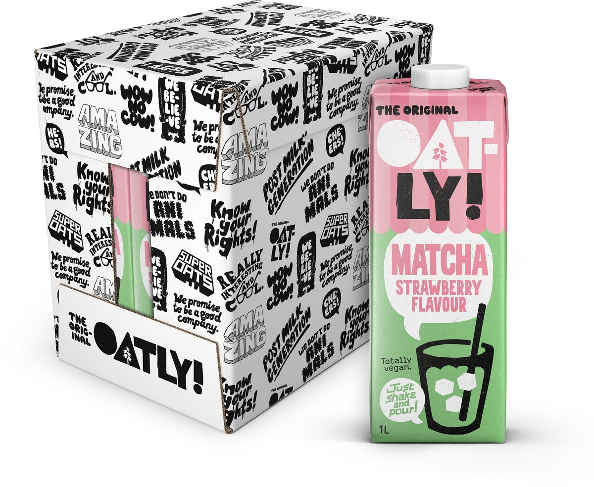 Avena matcha fragola - confezione risparmio da 6 x 1 l