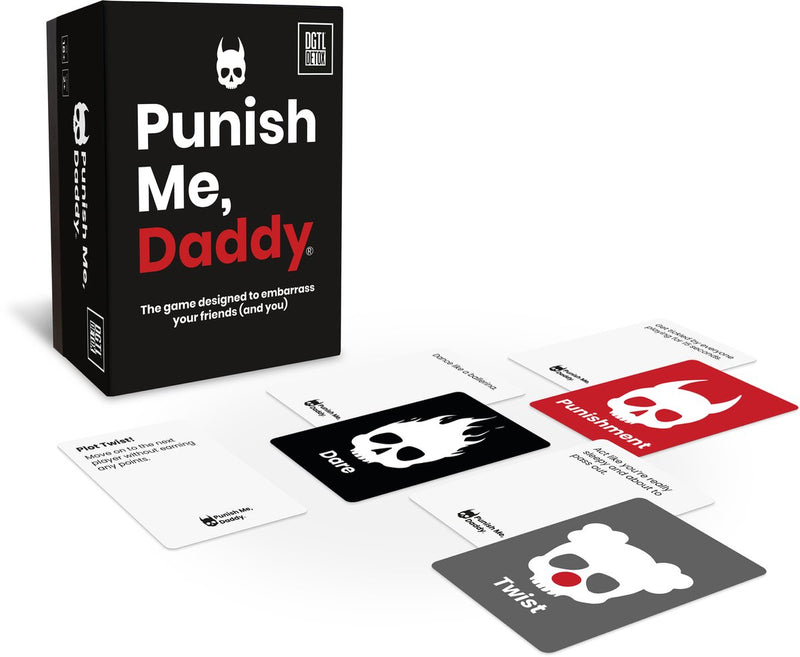 Dgtl detox castígame, papá - divertido juego de cartas para adultos - juego de verdad o desafío con giros - 2-4 jugadores - versión en inglés