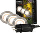 Briloner connect to Shine - Faretto LED da terra per esterno - set da 3 - set prolunga illuminazione giardino - luce bianca calda - ip67 - ø4,5x2,5 cm - cavo 1,5m