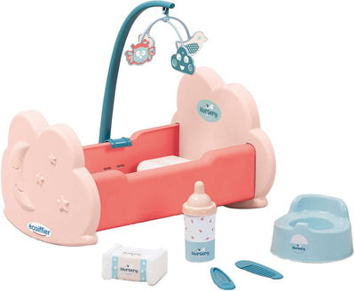 Cradla di bambola Ecoiffier con accessori, 6dlg.