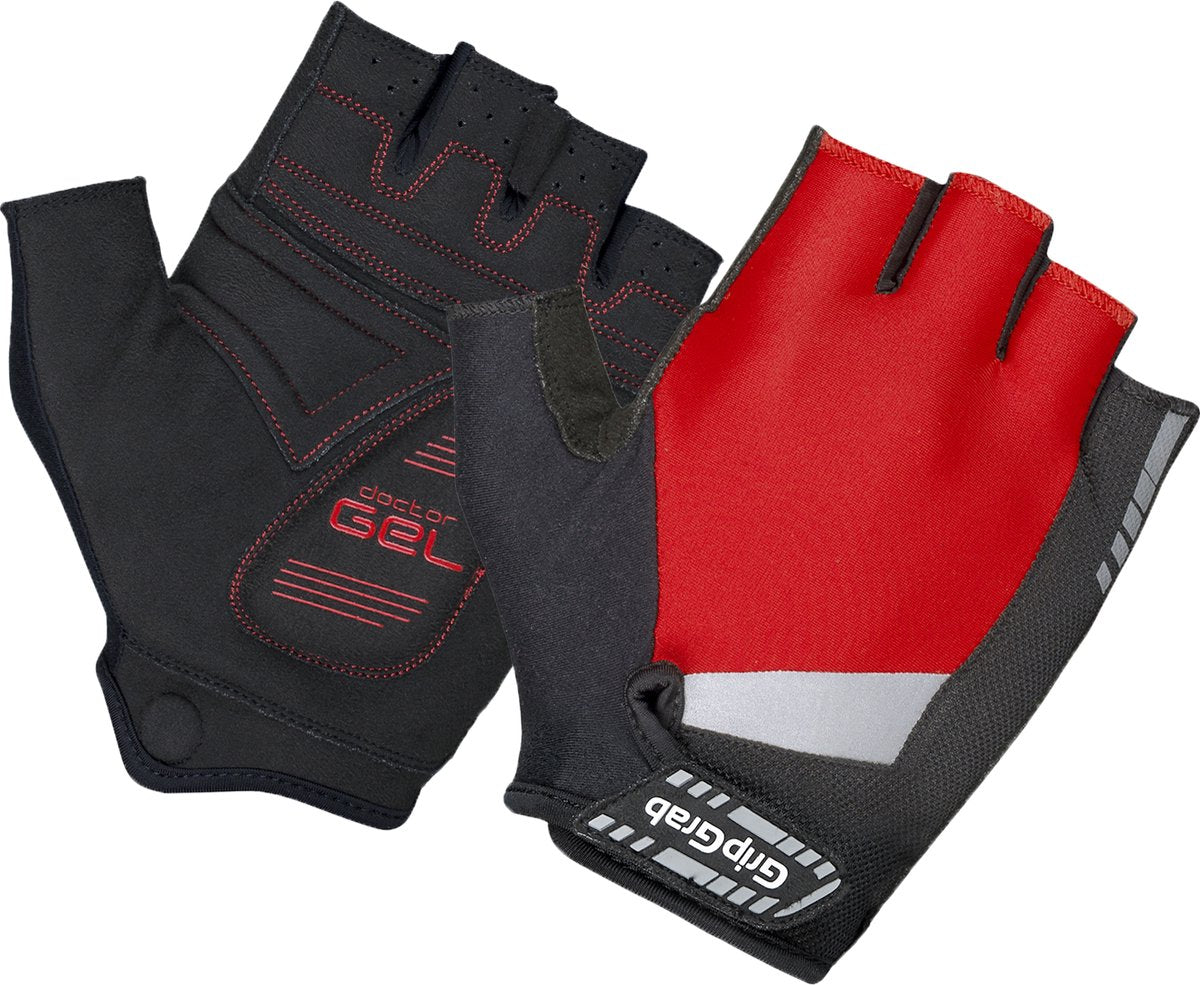 Gripgrab - supergel padded short finger summer cycling gloves cycling gloves with padding - red - unisex - size l