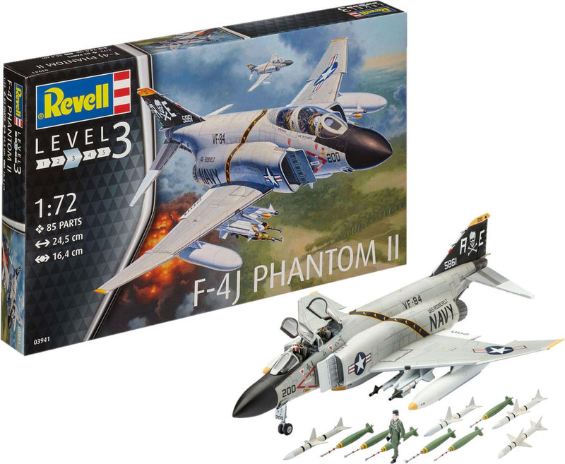 Revell model kit aereo - 03941 f-4j phantom ii plastica - 1:72 - modellismo