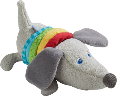 Haba figura ciclomotor perro salchicha junior 19 x 8 cm poliéster gris