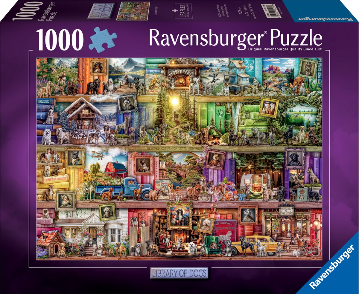 Ravensburger Puzzle The Library of Dogs 1000 pieces