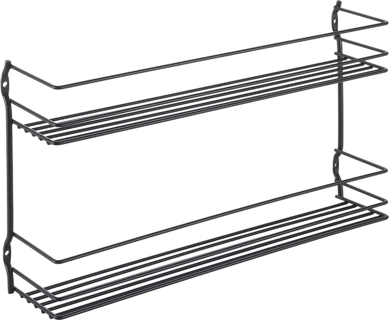 Metaltex - kruidenrek pepito 2 - kruiden organizer - 2 etages - 36x8x19 cm - zwart