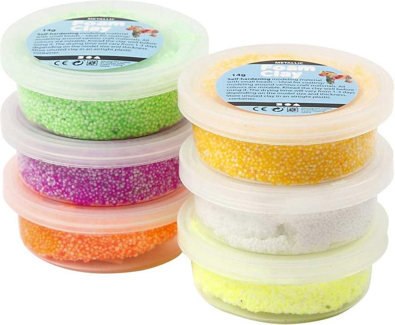 Foam clay ®, colores primaverales, 6x14 gr 1 caja