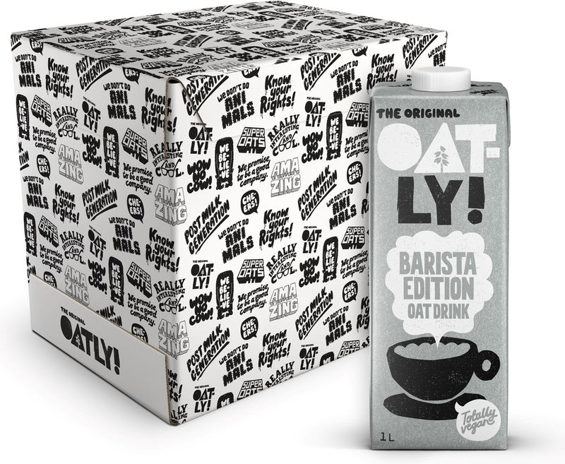 Avena! oatly oats barista edition - 6 pezzi - (6l) - latte vegetale a lunga conservazione - barista - confezione risparmio