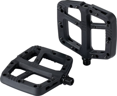 Bbb cycling decoder mtb pedals - bicycle pedals for mountain bike - composite platform pedal with strong grip and adjustable pins - bicycle pedals - matte black - bpd-37