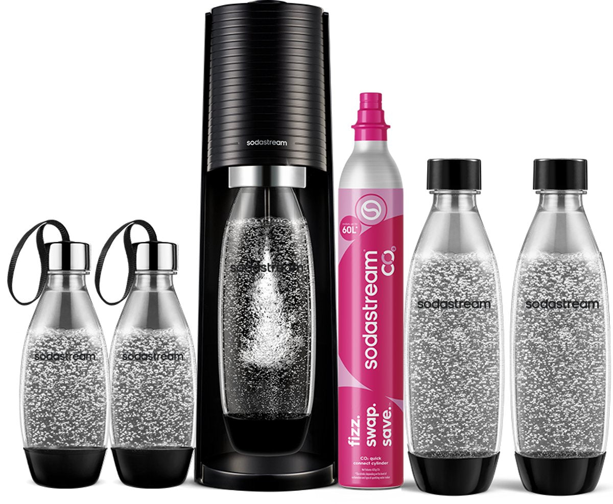 Sodastream bruiswatertoestel terra gigapack - zwart
