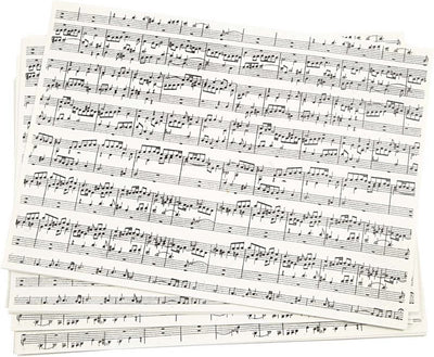 Creativ company kraft paper with print, musical notes, a4, sheet 210x297 mm, 100 gr, 10 sheets 1 box