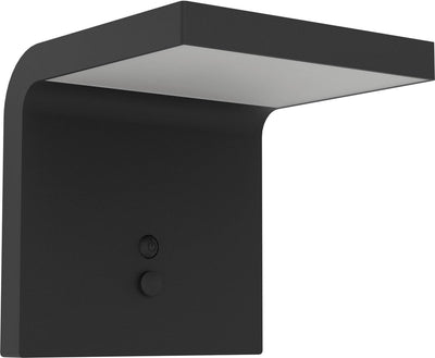 Eglo spiante solar wandlamp buiten - zonne-energie - led - 14 cm - zwart wit
