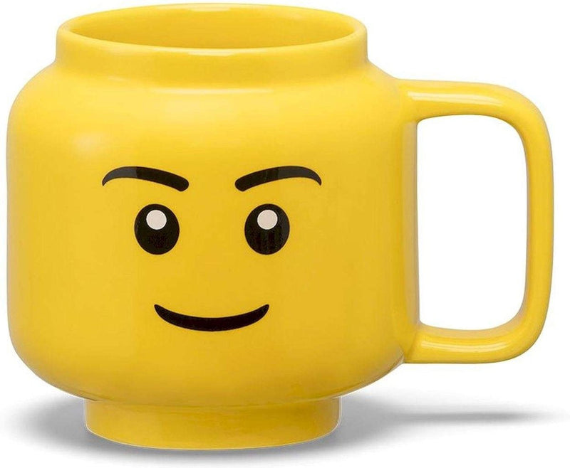 Lego - keramische mok hoofd boy 255 ml - aardewerk - geel