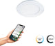 Eglo connect.z fueva-z smart inbouwlamp - ø 12 cm - wit - instelbaar wit licht - dimbaar - zigbee