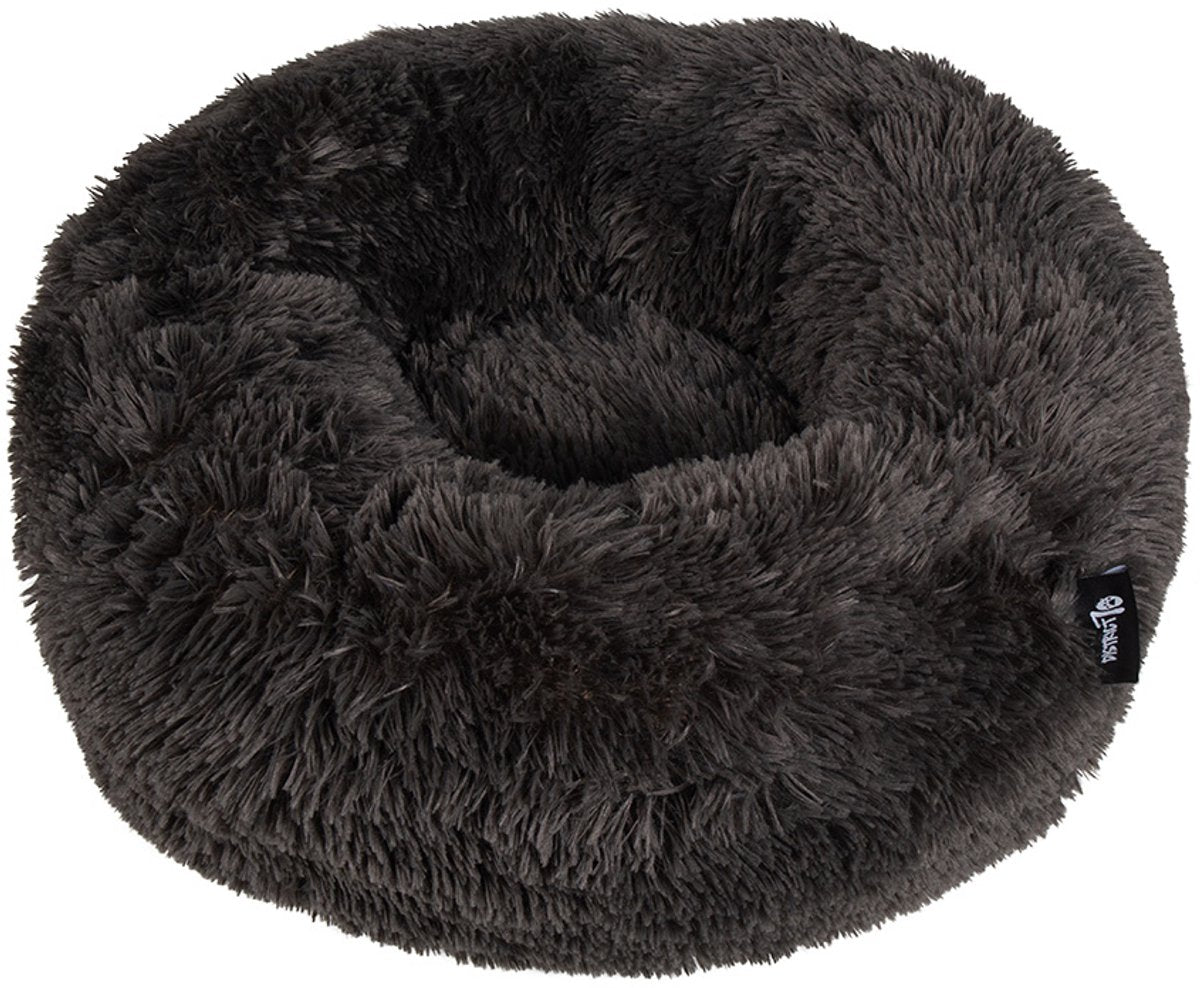 District 70 fuzz donut hondenmand - donker grijs - medium ø 60 cm