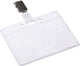Europel badgehouder strip + clip – 90 x 60 mm – transparant – open – 24 stuks