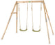 Exit toys exit silvi doppia altalena in legno - struttura per altalena da esterno - bambini