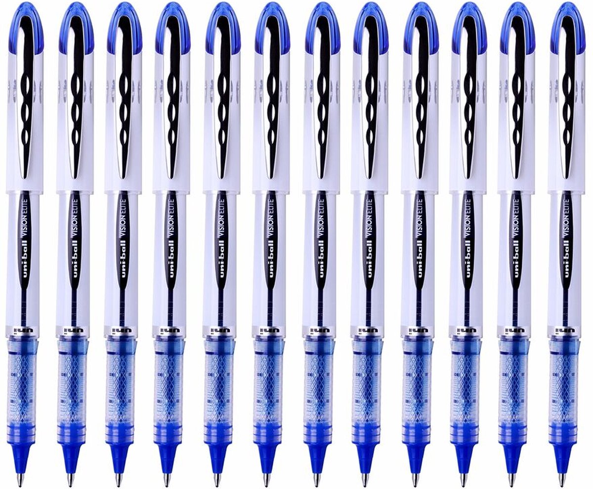 Uni-ball liquid ink ballpoint pen vision elite ub-200 donkerblauw 12 stuks