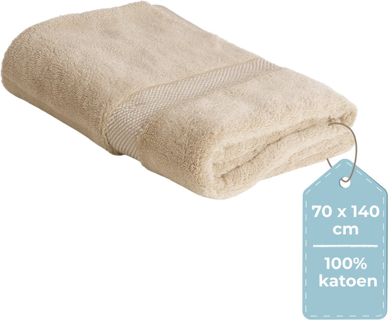 Silenzio. asciugamano da bagno living hush living - per pezzo - 70×140 cm - 100% cotone - qualità pesante 500 g m2 - bordo elegante e anello per appenderlo - sabbia