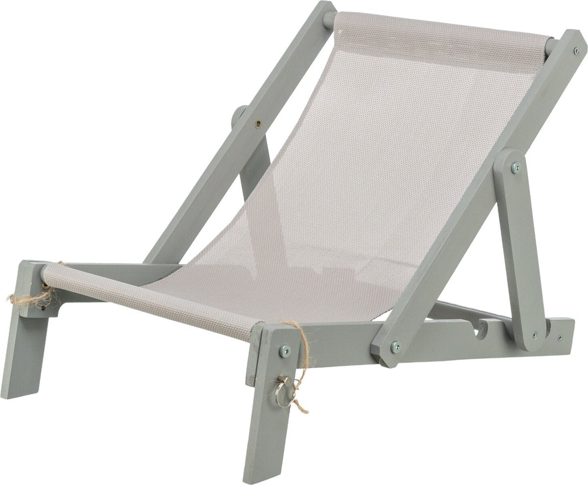 Trixie sedia da spiaggia in legno grigio