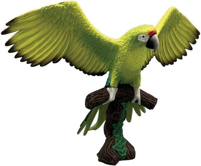 Bullyland 69392 – speelfiguur en verzamelfiguur grote groene ara – ca. 8 cm – levensecht en detailrijk vormgegeven – ideaal als educatief speelfiguur en klein cadeautje voor kinderen vanaf 3 jaar.
