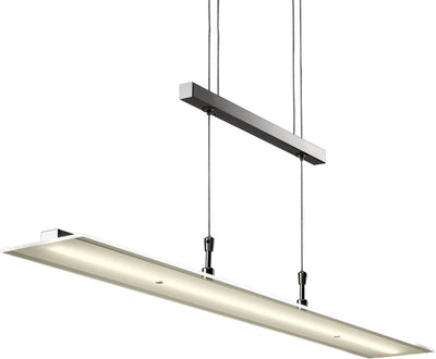 B.k.licht - hanging lamp - hanging lamp dining room - dimmable - height adjustable - pendant lamp glass - 3,000k - 1,600lm - 21w LED