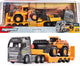 Autocarro Majorette Volvo FH16 con semirimorchio e pala gommata