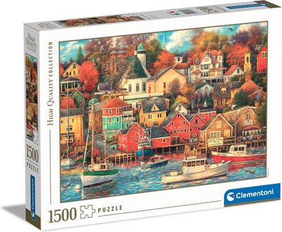 Clementoni - puzzle - 1500 pezzi - buon tempo porto - puzzle per adulti e bambini - collezione di alta qualità