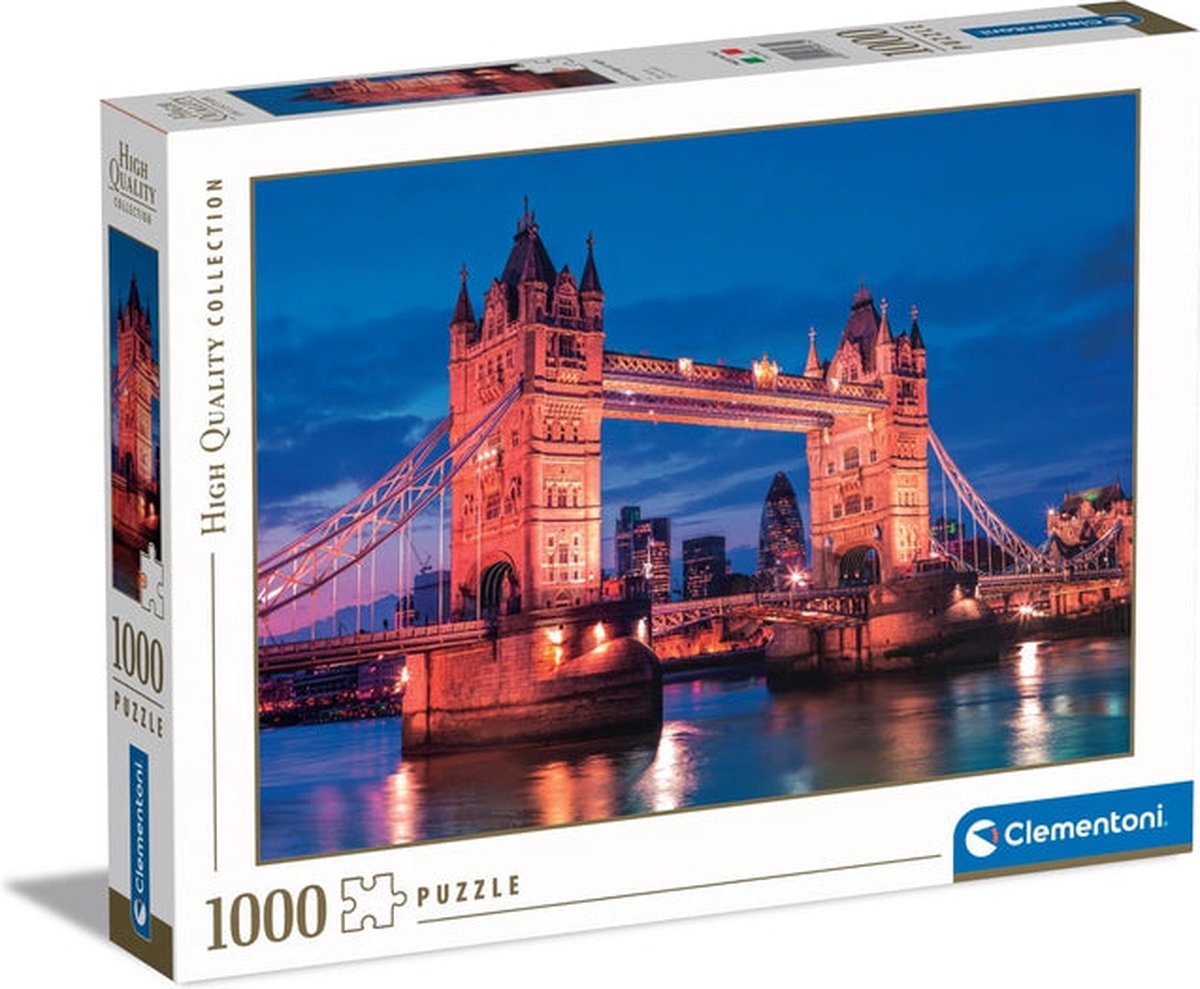 Clementoni - puzzle - 1000 pezzi - Tower Bridge di notte - puzzle per adulti