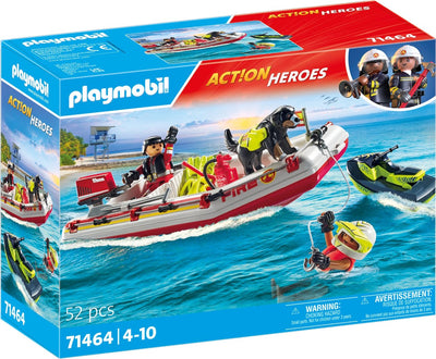 Playmobil Action Heroes Fire Brigade con Waterscooter 71464