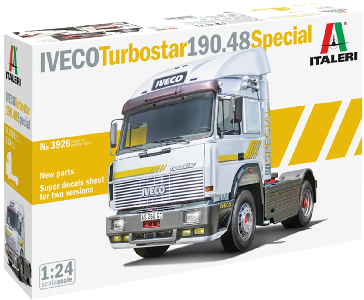 Italeri model kit camion - 3926 iveco turbostar 190.48 special - camion in plastica - 1:24 - modellismo