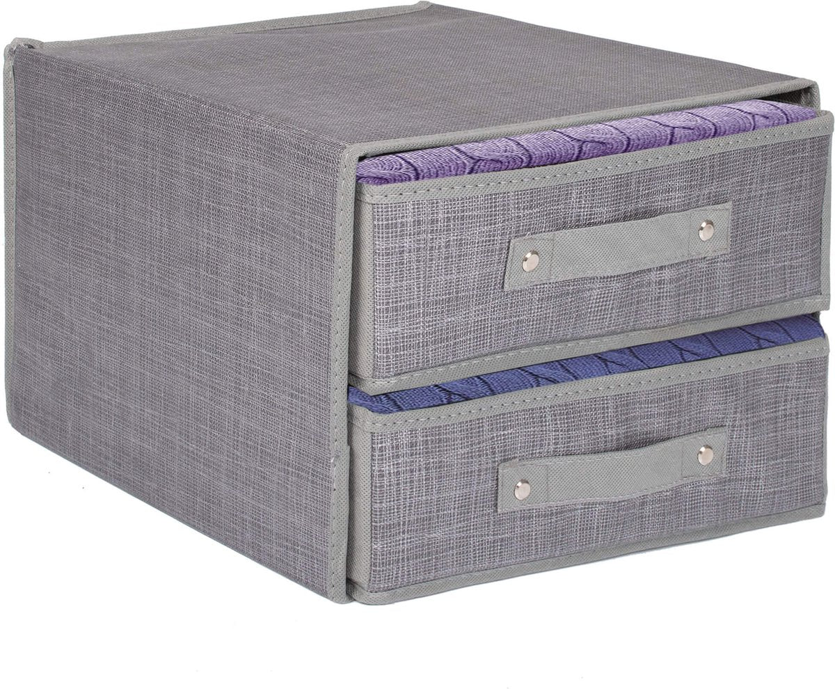 Springos kast organizer | kleding organizer | opberger | 2 lades | grijs