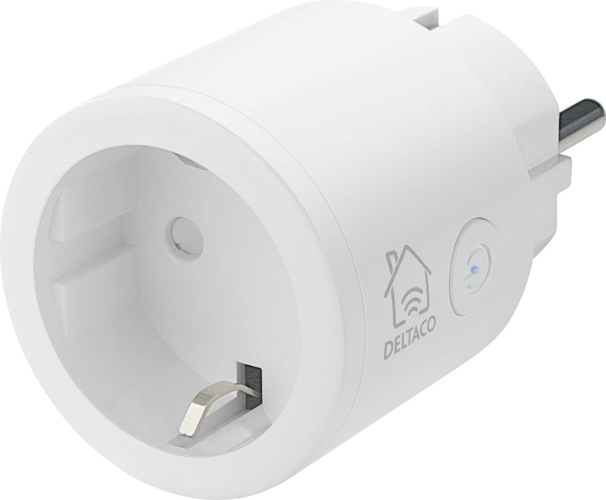 Deltaco smart home 1x slimme draadloze stekker - wifi - 10a - 2400w - timer - wit