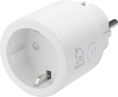 Deltaco smart home 1x presa wireless intelligente - WiFi - 10a - 2400w - timer - bianco
