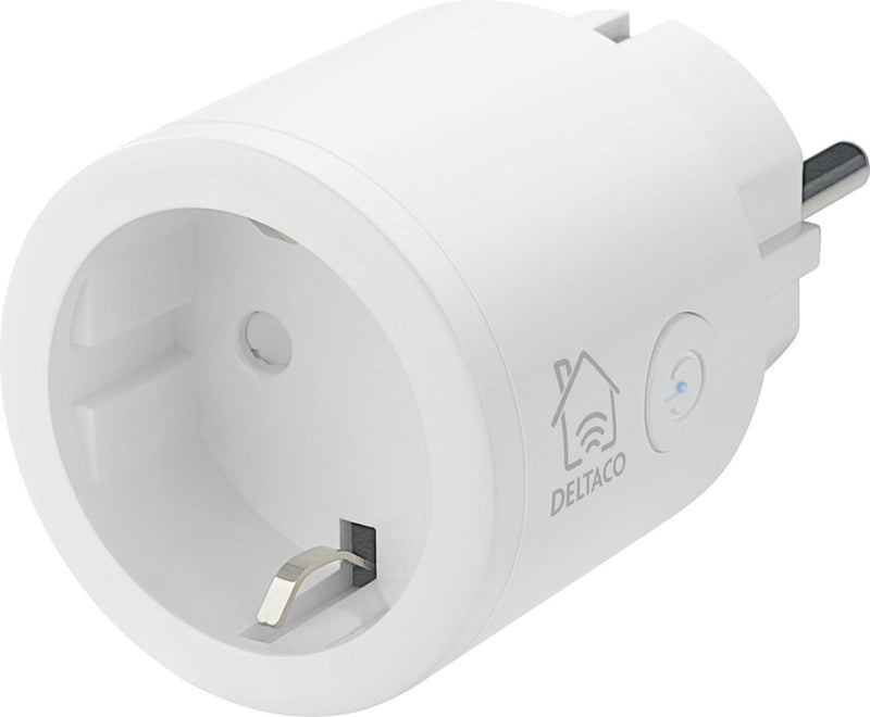 Deltaco smart home 1x slimme draadloze stekker - wifi - 10a - 2400w - timer - wit